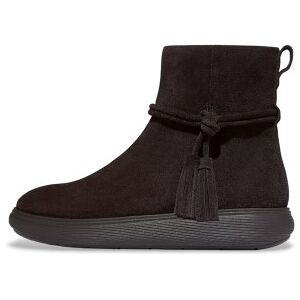 Fitflopvoor vrouwen. E3B-167 IQ-Comff chocolade suède enkellaarsjes met kwastjes (36), Bruin, Plat, Ritssluiting, Casual Fitflopvoor vrouwen. E3B-167 IQ-Comff chocolade suède enkellaarsjes met kwastjes (36), Bruin, Plat, Ritssluiting, Casual