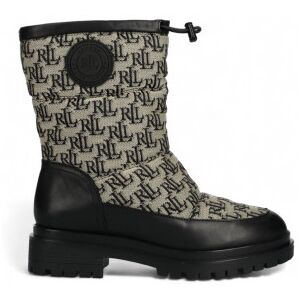 Lauren Ralph Laurenvoor vrouwen. 802882382001 Coree zwart monogram jacquard lederen enkellaarsjes (36), Leer, Plat, Geen, Casual Lauren Ralph Laurenvoor vrouwen. 802882382001 Coree zwart monogram jacquard lederen enkellaarsjes (36), Leer, Plat, Geen, Casual