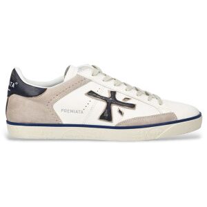 Premiata Steven Beige Sneakers - Minimalistisch Ontwerp - Uitneembare Inlegzool - Lederen Details - Sneakers Premiata Steven Beige Sneakers - Minimalistisch Ontwerp - Uitneembare Inlegzool - Lederen Details - Sneakers