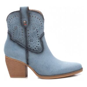 Refreshvoor vrouwen. 17251801-JEANS Leren enkellaarsjes 172518 blauw (38), Leer, 5 tot 8 cm, Ritssluiting, Casual Refreshvoor vrouwen. 17251801-JEANS Leren enkellaarsjes 172518 blauw (38), Leer, 5 tot 8 cm, Ritssluiting, Casual