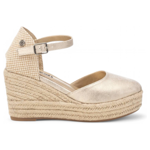 Refreshvoor vrouwen. 17278203-ORO Espadrilles 172782 goud (36), Goudkleurig, 5 tot 8 cm, Gesp, Casual Refreshvoor vrouwen. 17278203-ORO Espadrilles 172782 goud (36), Goudkleurig, 5 tot 8 cm, Gesp, Casual
