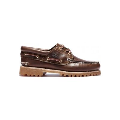 Timberlandvoor mannen. TB0300032141 Authentiek 3 Eye Classic Lug leren bootschoenen bruin (40), Leer, Plat, Veters, Casual Timberlandvoor mannen. TB0300032141 Authentiek 3 Eye Classic Lug leren bootschoenen bruin (40), Leer, Plat, Veters, Casual