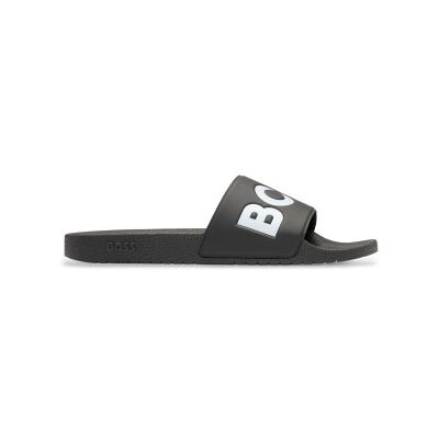 BOSSvoor mannen. 50536835 Slippers Aryeh zwart (42), Plat, Geen, Strandkleding BOSSvoor mannen. 50536835 Slippers Aryeh zwart (42), Plat, Geen, Strandkleding