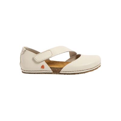 Artvoor vrouwen. 103842ZZ0003_020 Leren sandalen 0384 Creta gebroken wit gebroken wit (39), Leer, Plat, Klittenband, Casual Artvoor vrouwen. 103842ZZ0003_020 Leren sandalen 0384 Creta gebroken wit gebroken wit (39), Leer, Plat, Klittenband, Casual