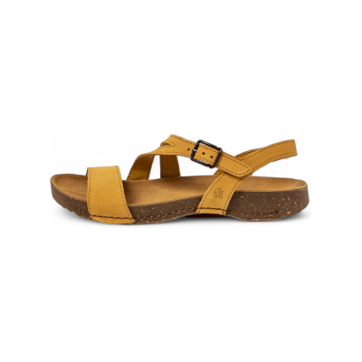 Artvoor vrouwen. 110453F50003_024 Leren sandalen 1045 I Breathe geel (37), Leer, Plat, Gesp, Casual Artvoor vrouwen. 110453F50003_024 Leren sandalen 1045 I Breathe geel (37), Leer, Plat, Gesp, Casual