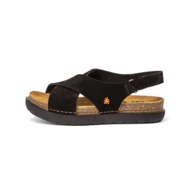 Artvoor vrouwen. 11710S101003_001 Leren sandalen 1710S Rhodes zwart (42), Leer, 3 tot 5 cm, Klittenband, Casual Artvoor vrouwen. 11710S101003_001 Leren sandalen 1710S Rhodes zwart (42), Leer, 3 tot 5 cm, Klittenband, Casual