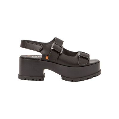 Artvoor vrouwen. 118211201003_001 Leren sandalen 1821 zwart -Helhoogte 6cm (42), Leer, 5 tot 8 cm, Klittenband, Casual Artvoor vrouwen. 118211201003_001 Leren sandalen 1821 zwart -Helhoogte 6cm (42), Leer, 5 tot 8 cm, Klittenband, Casual