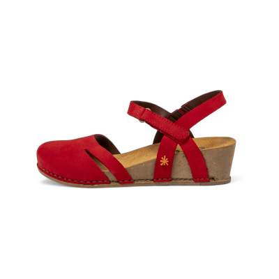 Artvoor vrouwen. 119313108003_008 Leren sandalen 1931 I Live rood (42), Leer, 3 tot 5 cm, Klittenband, Casual Artvoor vrouwen. 119313108003_008 Leren sandalen 1931 I Live rood (42), Leer, 3 tot 5 cm, Klittenband, Casual
