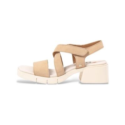 Artvoor vrouwen. 1206212H5003_020 Leren sandalen 2062 beige (36), Leer, 5 tot 8 cm, Klittenband, Casual Artvoor vrouwen. 1206212H5003_020 Leren sandalen 2062 beige (36), Leer, 5 tot 8 cm, Klittenband, Casual