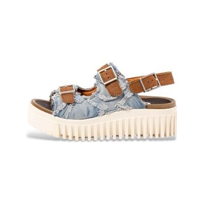 Artvoor vrouwen. 11677S1H7003_0MU Brighton blauw leren sandalen (41), Stof, 3 tot 5 cm, Gesp, Casual, Veelkleurig Artvoor vrouwen. 11677S1H7003_0MU Brighton blauw leren sandalen (41), Stof, 3 tot 5 cm, Gesp, Casual, Veelkleurig