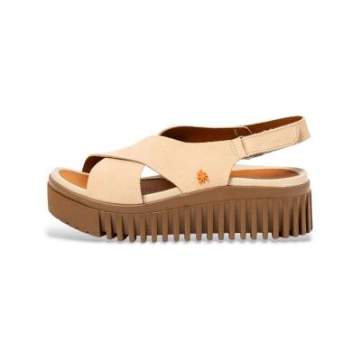 Artvoor vrouwen. 1157431GA003_0MU Leren sandalen 1574 Brighton beige (37), Leer, 3 tot 5 cm, Klittenband, Casual Artvoor vrouwen. 1157431GA003_0MU Leren sandalen 1574 Brighton beige (37), Leer, 3 tot 5 cm, Klittenband, Casual