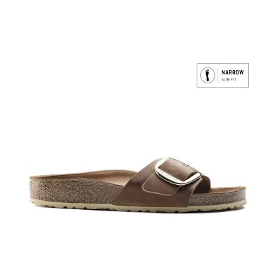 Birkenstockvoor vrouwen. 1006525 Leren sandalen Madrid Big Buckle (Smalle Pasvorm) bruin (38), Leer, Plat, Geen, Casual Birkenstockvoor vrouwen. 1006525 Leren sandalen Madrid Big Buckle (Smalle Pasvorm) bruin (38), Leer, Plat, Geen, Casual