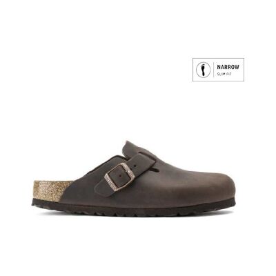 Birkenstockvoor mannen. 860133 Leren Boston Oiled klompen (Smalle Pasvorm) bruin (44), Leer, Plat, Geen, Casual Birkenstockvoor mannen. 860133 Leren Boston Oiled klompen (Smalle Pasvorm) bruin (44), Leer, Plat, Geen, Casual