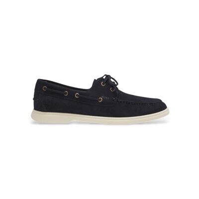 BOSSvoor mannen. 50563130 Navy Contrast Suède Bootschoenen (43), Plat, Veters, Casual, Marineblauw BOSSvoor mannen. 50563130 Navy Contrast Suède Bootschoenen (43), Plat, Veters, Casual, Marineblauw