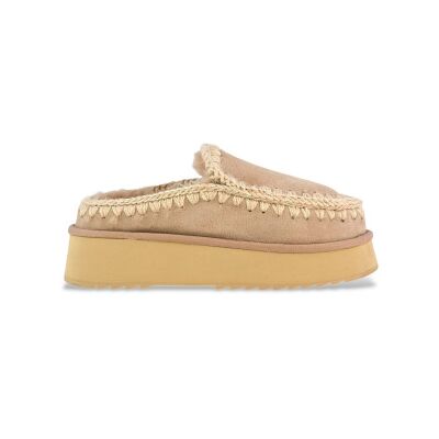 Mouvoor vrouwen. MU.FW681004A Klomp Eskimo platform beige leren klompen (38), Leer, meer dan 10 cm, Geen, Casual Mouvoor vrouwen. MU.FW681004A Klomp Eskimo platform beige leren klompen (38), Leer, meer dan 10 cm, Geen, Casual