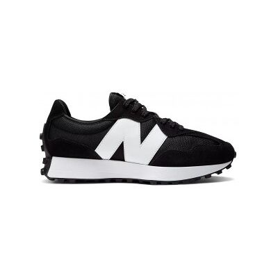 New Balancevoor mannen. MS327V1 Leren sportschoenen 327 zwart (42), Leer, Plat, Veters, Casual New Balancevoor mannen. MS327V1 Leren sportschoenen 327 zwart (42), Leer, Plat, Veters, Casual