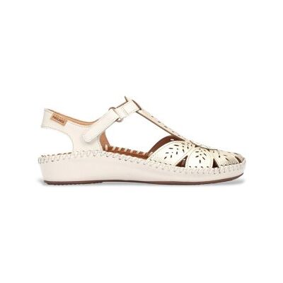 Pikolinosvoor vrouwen. 655-0841CLC1 P.Vallarta gouden leren sandalen (41), Leer, Goudkleurig, Plat, Klittenband, Casual Pikolinosvoor vrouwen. 655-0841CLC1 P.Vallarta gouden leren sandalen (41), Leer, Goudkleurig, Plat, Klittenband, Casual