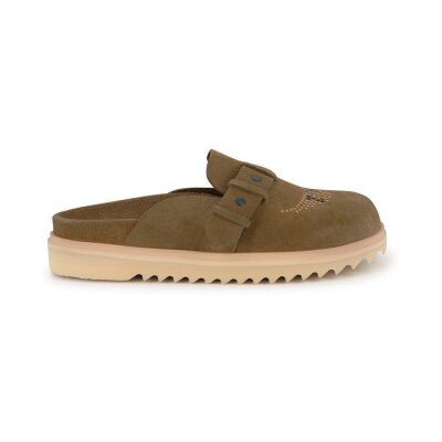 Zadig & Voltairevoor meisjes. X60604 Grijsbruine suède klompen (36), Plat, Geen, Casual, kinderkleding Zadig & Voltairevoor meisjes. X60604 Grijsbruine suède klompen (36), Plat, Geen, Casual, kinderkleding