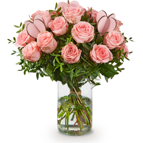 Liefdesboeket Rose roze 54,99