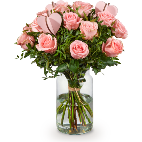 Liefdesboeket Rose roze 44,99