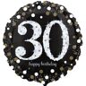 Ballon verjaardag 30 jaar zwart