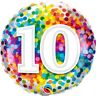 Ballon verjaardag 10 jaar confetti