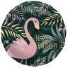 Ballon 'Happy Birthday' Tropic Flamingo