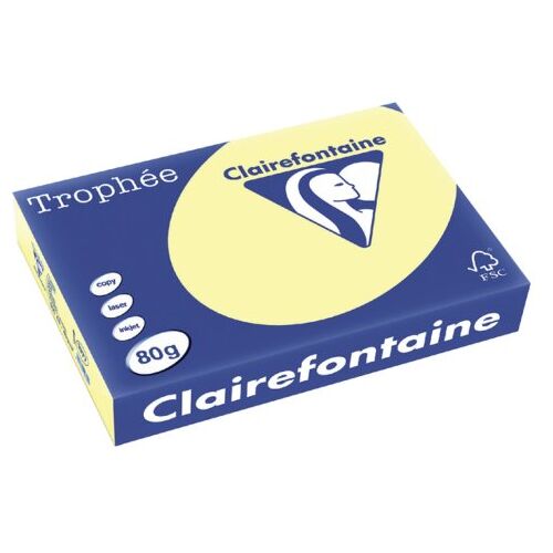 Kopieerpapier trophee a4 80gr geel 500vel