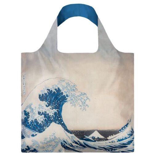 Loqi opvouwbare tas museum collectie - the great wave recycled