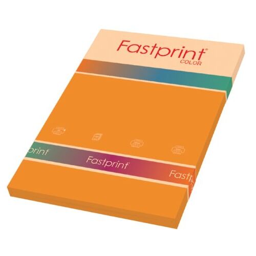 Kopieerpapier fastprint a4 120gr oranje 100vel