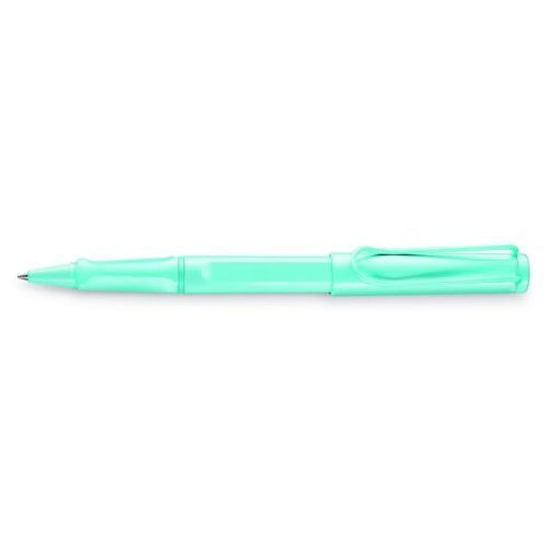 Lamy rollerball, model safari aqua sky, met zwarte medium vulling