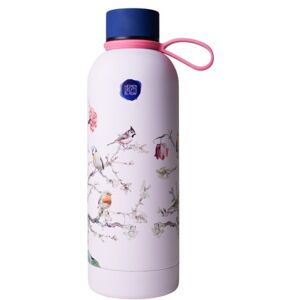 Heinen delfts blauw waterfles bosvogels roze Heinen delfts blauw waterfles bosvogels roze