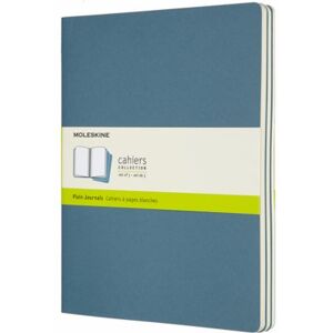 Moleskine cahier journal soft cover xl brisk blauw blanco à 3 stuks Moleskine cahier journal soft cover xl brisk blauw blanco à 3 stuks