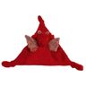 Happy horse knuffeldoekje draak tine, formaat 24 cm., kleur rood