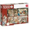 Paagman Anton pieck kerstpuzzel 1000 stukjes - vrolijk kerstfeest