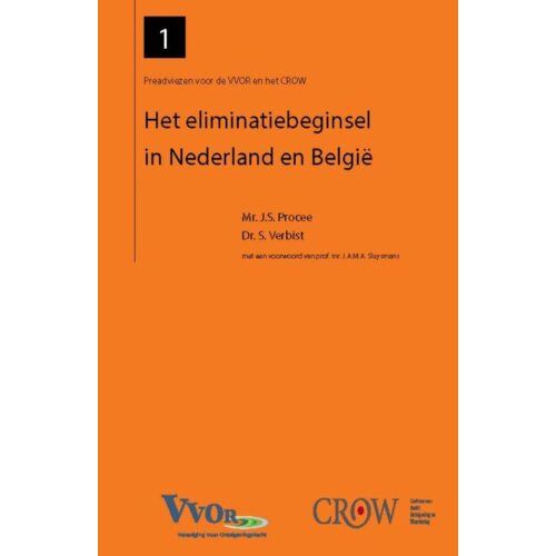 Stichting Instituut Voor Bouwrec Het Eliminatiebeginsel In Nederland En Belgie - Preadviezen Voor De Vvor En Het Crow - J.S. Procee