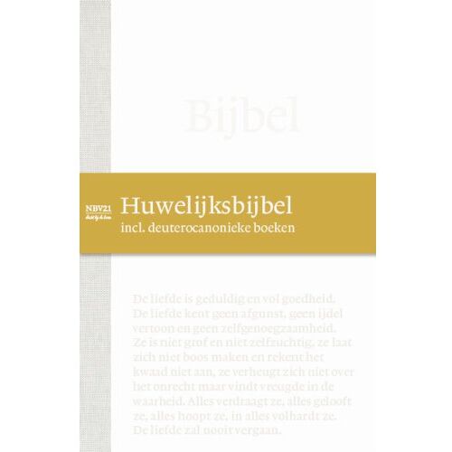 Nederlands-Vlaams Bijbelgenootsc Bijbel Nbv21 Huwelijksbijbel Met Dc - NBG