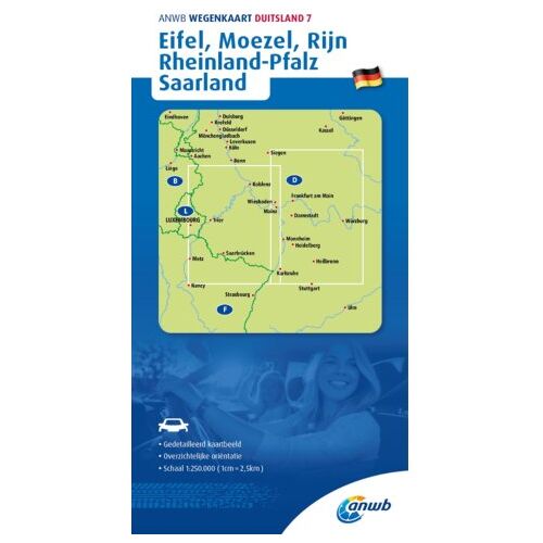 Anwb Retail Anwb*wegenkaart Duitsland 7. Eifel/Moezel/Rijn/ Rheinland-Pfalz/Saarland - Anwb Wegenkaart