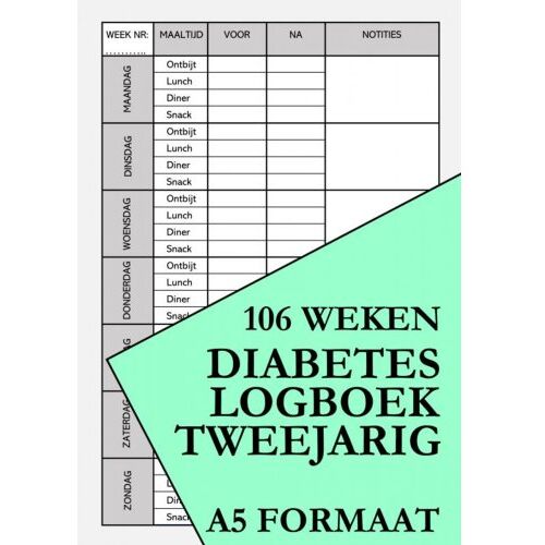 Brave New Books Bloedsuiker Planner En Diabetes Logboek - Tweejarig - Diabetes Logboek