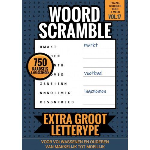 Brave New Books Puzzelwoordenboek & Meer Vol. 17 - Woord Scramble Voor Volwassenen En Ouderen - Extra Groot - Puzzelwoordenboek & Meer