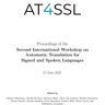 Mijnbestseller B.V. Proceedings Of The Second International Workshop On Automatic Translation For Signed And Spoken - Dimitar Shterionov