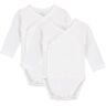 Prénatal basis overslag romper 2 stuks White unisex