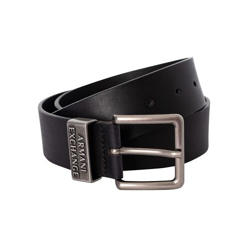 Riem EAX Leren riem met metalen gesp Zwart EU S / 30,EU M / 34,EU L / 36 Man