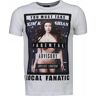 T-shirt Korte Mouw Local Fanatic Kim Kardashian Rhinestone Wit EU XXL,EU L,EU XL Man