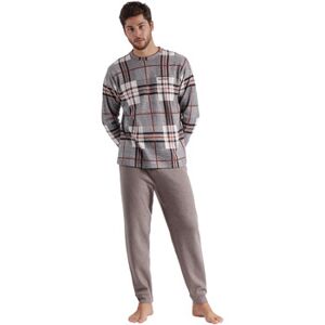 Admas Pyjama's / nachthemden Admas Pyjamabroek en top met lange mouwen Tartan Bruin EU XXL,EU S,EU M,EU L,EU XL Man