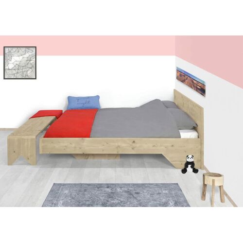 Steigerhouttrend Steigerhouten bed Ebro zwevend