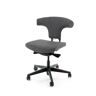 Workliving T-Bone Black Edition Wolvilt Middengrijs - Bureaustoel Ergonomisch Design (N)EN 1335