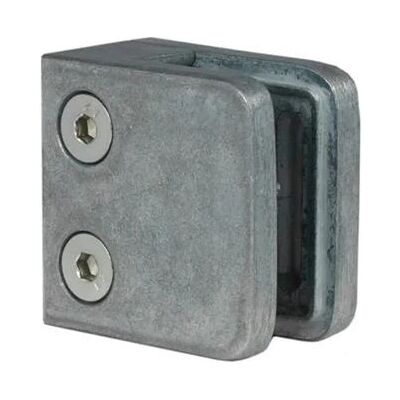 PSG Glashouder 45x45x26 mm, glas 6-10,76 mm, zamak, vlak systeem, ruw PSG Glashouder 45x45x26 mm, glas 6-10,76 mm, zamak, vlak systeem, ruw