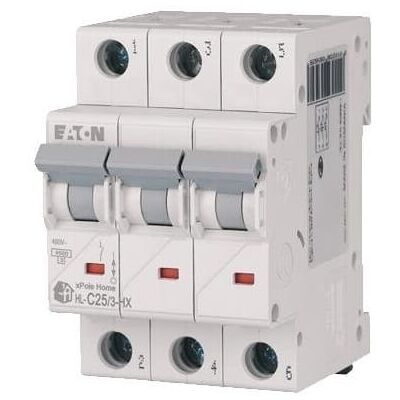 EATON Automaat 25A 3-pol Overbelastingbeveiliging EATON Automaat 25A 3-pol Overbelastingbeveiliging