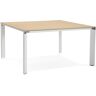 Alterego Vergadertafel / bench-bureau 'XLINE SQUARE' met natuurlijke houten afwerking en